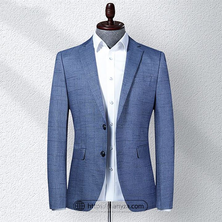Áo blazer mỏng nam kẻ sọc phong cách giản dị