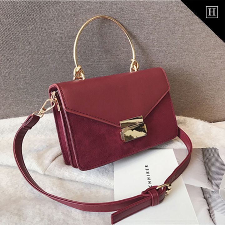 Túi Messenger nữ phối da lộn K-880