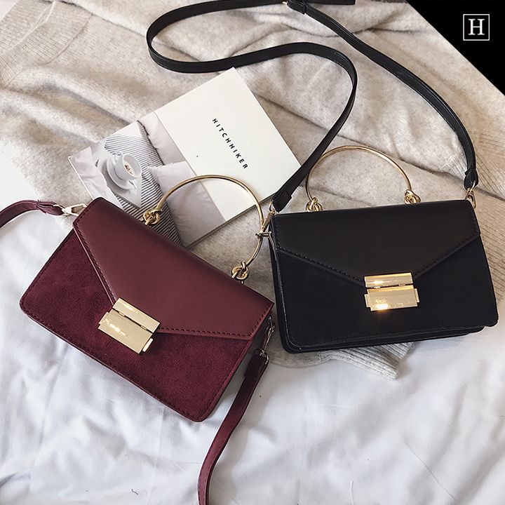 Túi Messenger nữ phối da lộn K-880