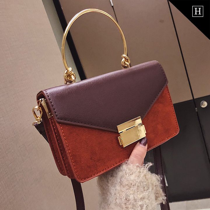 Túi Messenger nữ phối da lộn K-880