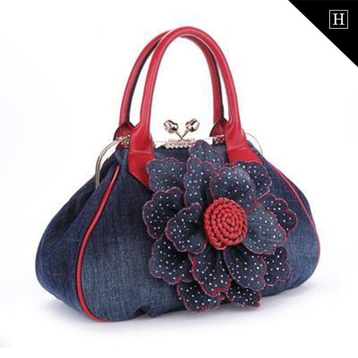 Túi Xách Hoa Hồng Kim Cương
