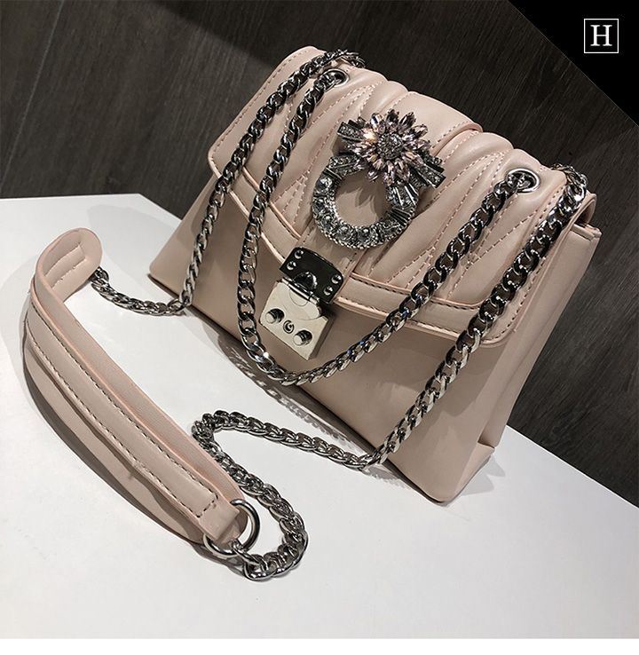 Túi Messenger nữ hoa đính kim sa