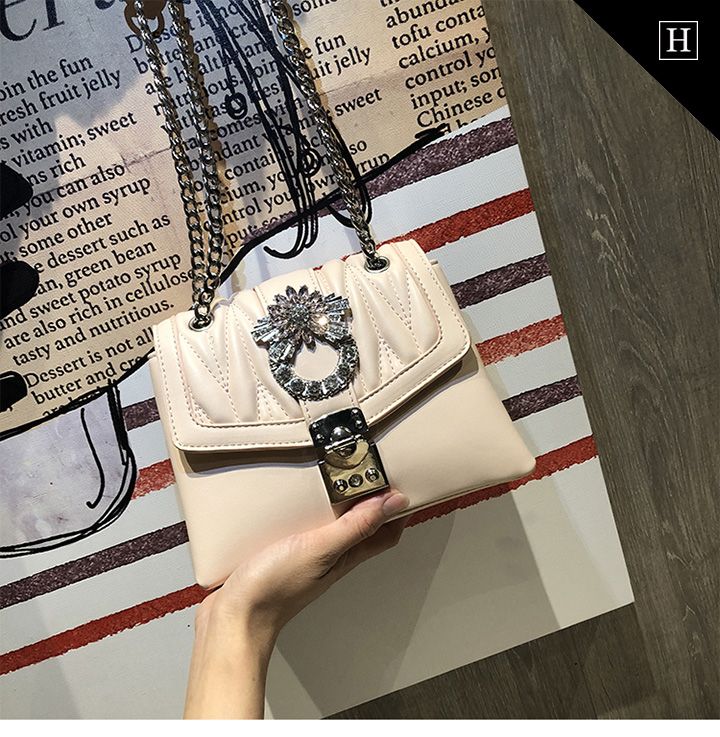 Túi Messenger nữ hoa đính kim sa