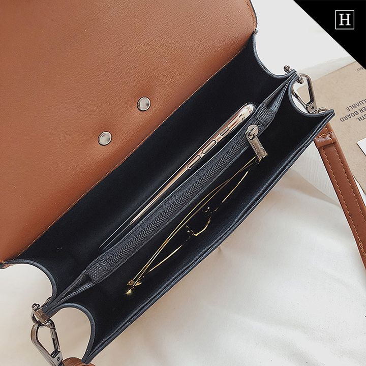 Túi nữ đeo chéo khóa tròn W-855