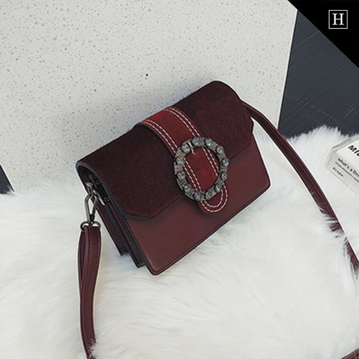 Túi nữ đeo chéo khóa tròn W-855