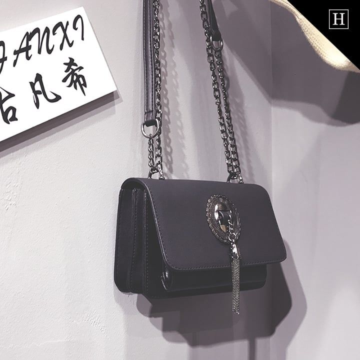 Túi Messenger Nữ Phối Da Lộn PM-17.201