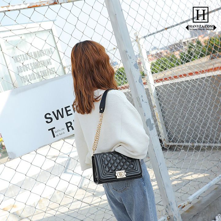 Túi đeo chéo nữ Vân hình thoi