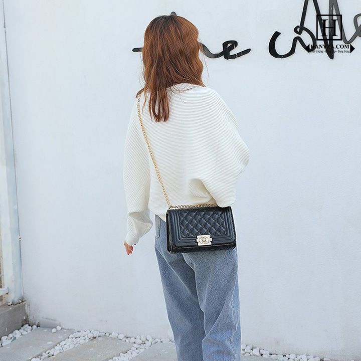 Túi đeo chéo nữ Vân hình thoi