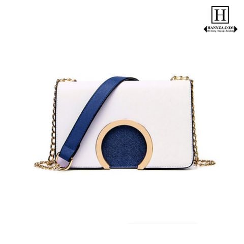 Túi đeo chéo nữ nắp khuyết tròn