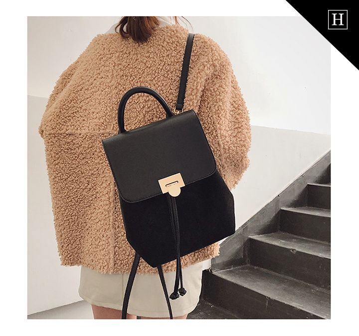 Balo nữ phối da lộn S-467