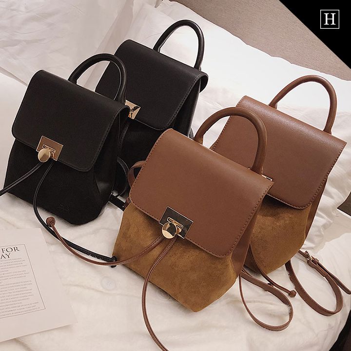 Balo nữ phối da lộn S-467