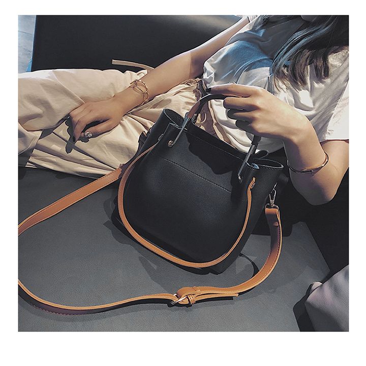 Túi Tote nữ phối quai xách kim loại