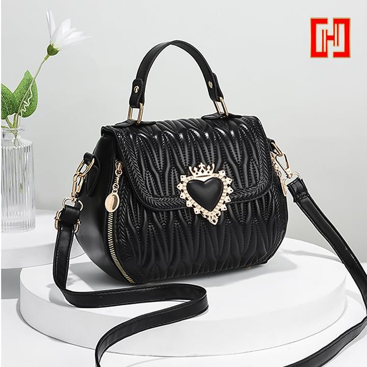 Túi nữ khoá trái tim vân nối Hanyza