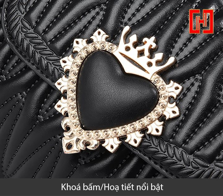 Túi nữ khoá trái tim vân nối Hanyza