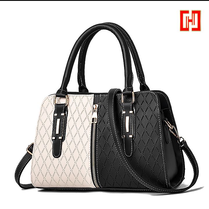 Túi xách nữ phối màu vân hình thoi Hanyza
