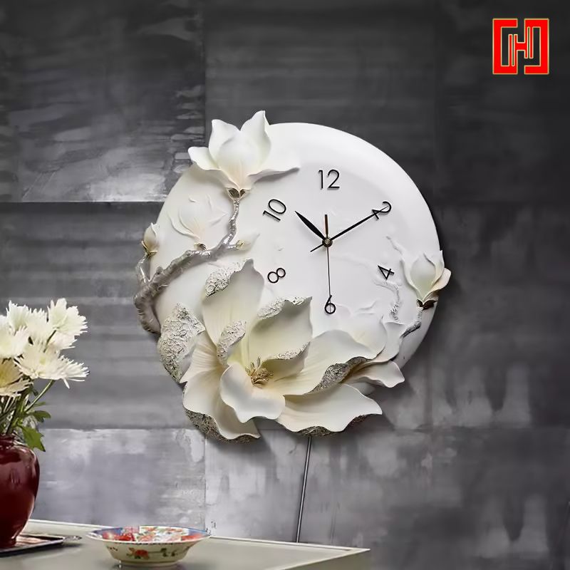 Đồng hồ treo tường cảm hứng hoa lan