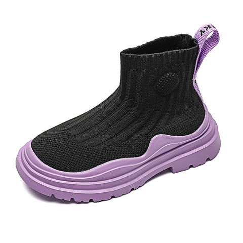 Giày bít tất dệt kim bé gái phong cách thể thao