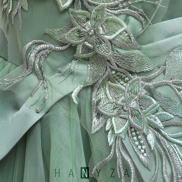 Váy công chúa bé gái Hanyza thêu hoa ren 3D L5150HM