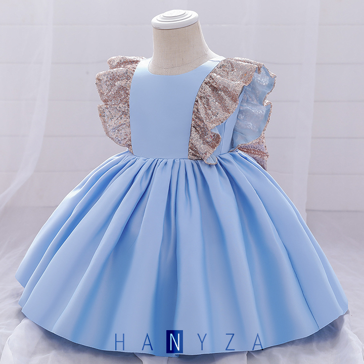 Váy công chúa bé gái Hanyza phối nơ đính Sequin L1968XZ