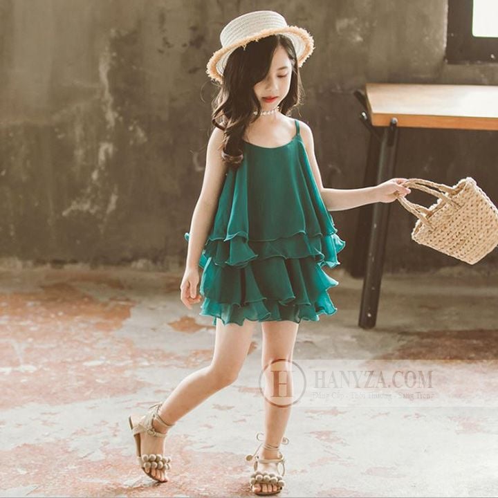 Bộ áo quần giả váy 2 mảnh bé gái cá tính