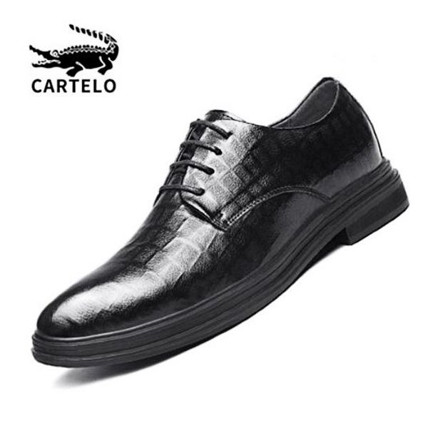 Giày nam công sở da bò dập vân vuông