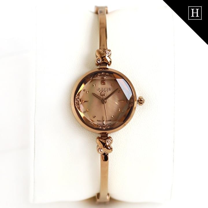 Đồng hồ nữ JULIUS mặt 3D tinh khối cầu JA-878