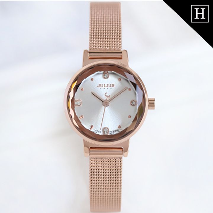 Đồng hồ nữ JULIUS mặt tinh thể 3D JA - 917