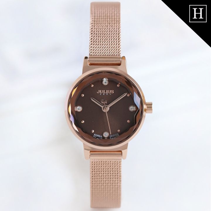 Đồng hồ nữ JULIUS mặt tinh thể 3D JA - 917