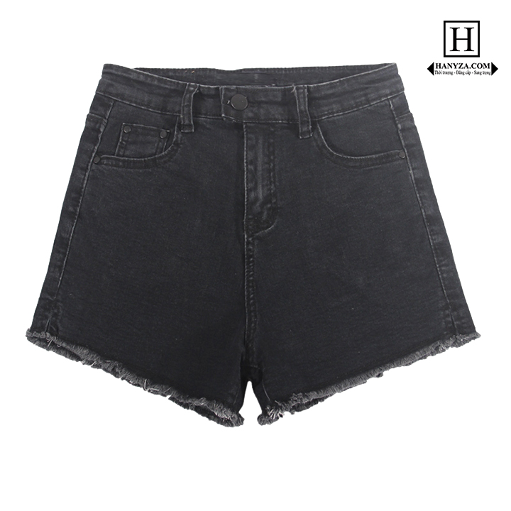 Quần short jean nữ eo cao nâng hông