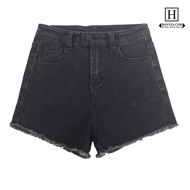 Quần short jean nữ eo cao nâng hông