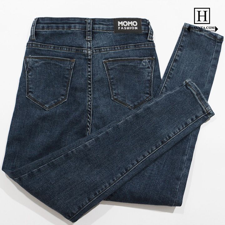 Quần jean nữ chữ W eo cao co giãn