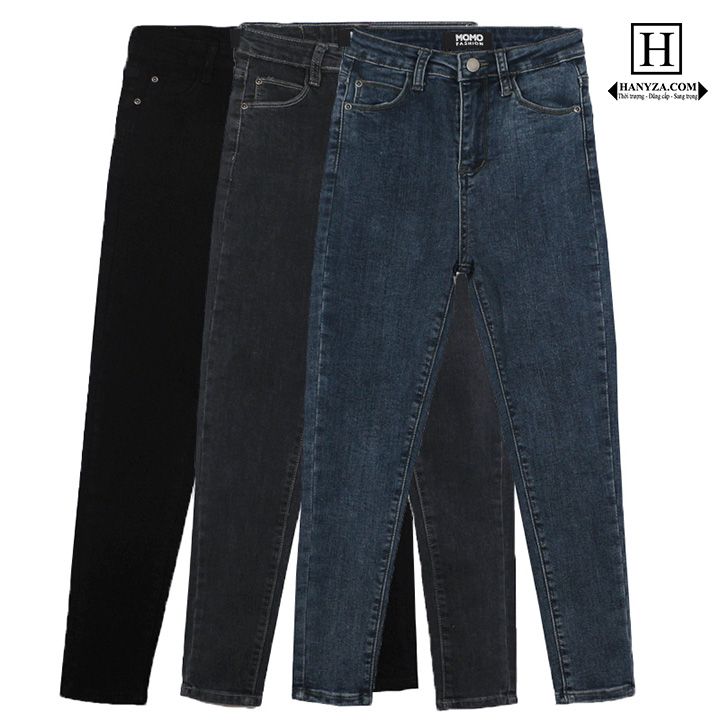 Quần jean nữ chữ W eo cao co giãn