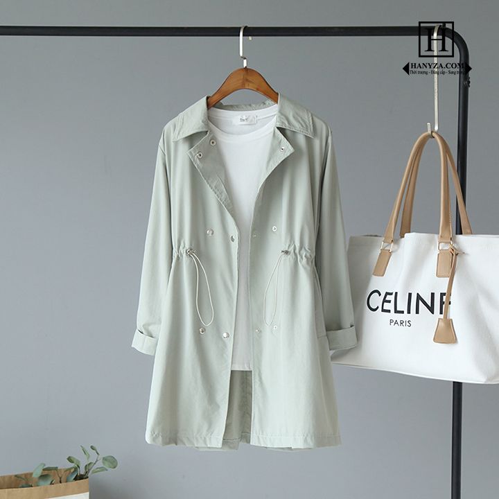 Áo khoác dây rút cổ vest trẻ trung KA1728