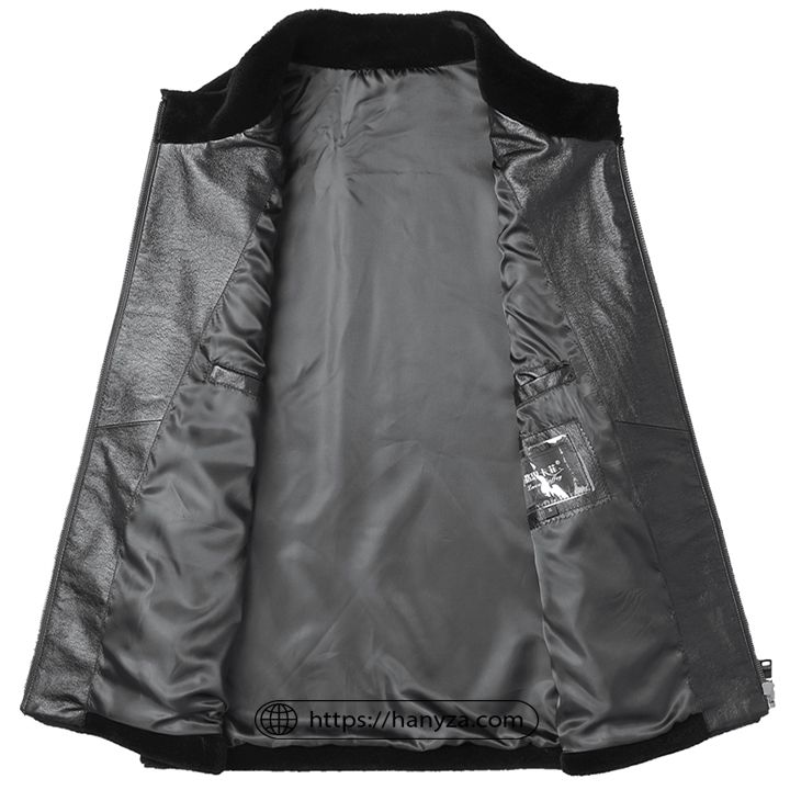 Áo khoác nam lông cừu không tay