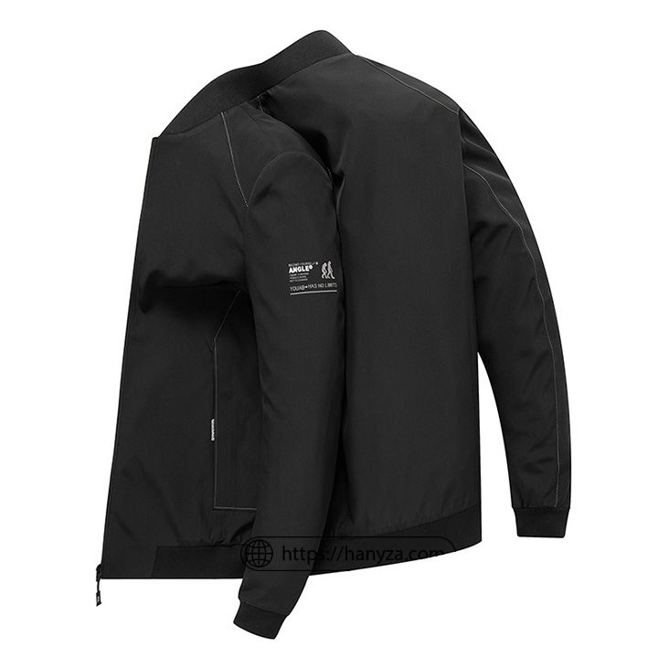 Áo gió nam cổ tròn họa tiết trơn phong cách thể thao