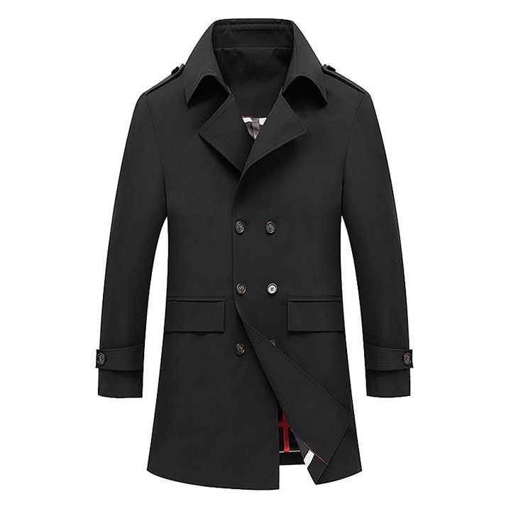 Áo khoác khakhi nam cổ vest 2 hàng cúc