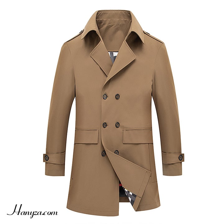 Áo khoác khakhi nam cổ vest 2 hàng cúc