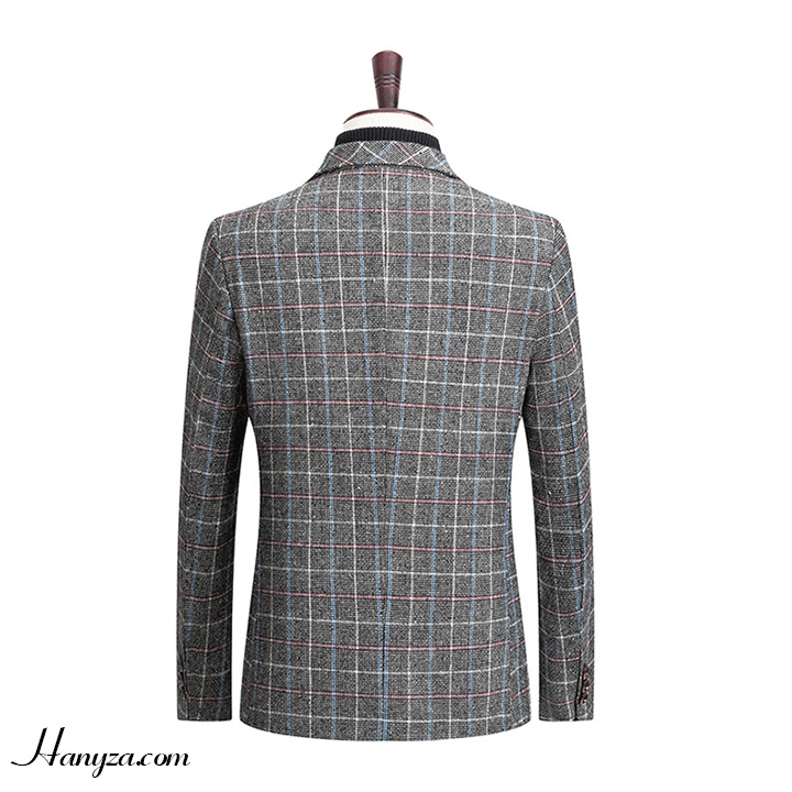 Áo vest dạ nam trung niên kẻ caro lịch lãm