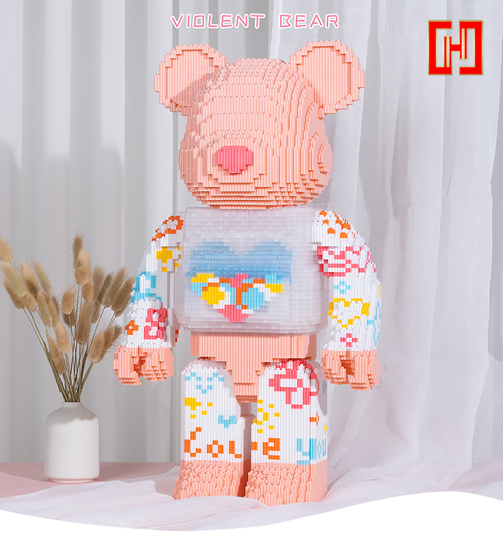 Bộ lắp ráp hình gấu Bearbrick 3D size 45cm