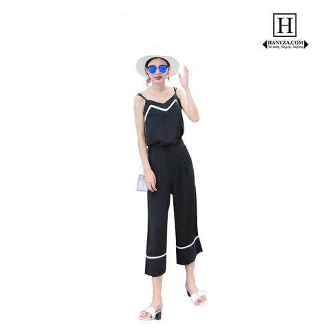 Set đồ nữ eo cao sát nách phong cách Âu Mỹ