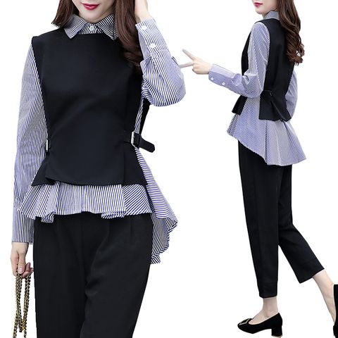 Mùa thu mới bộ 2 mảnh nữ over size