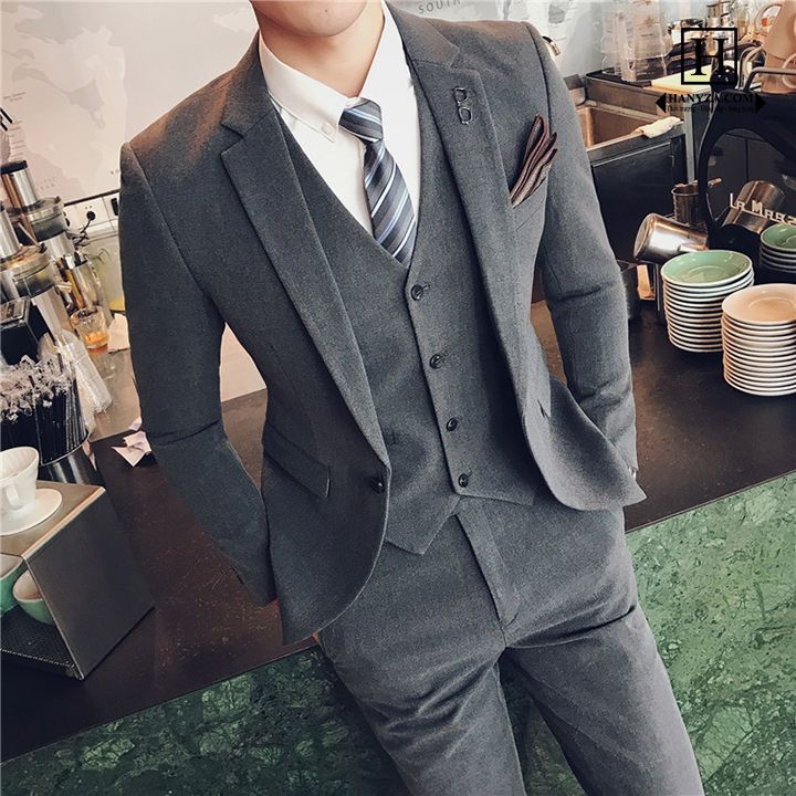 Bộ vest 3 mảnh nam phong cách Anh Quốc