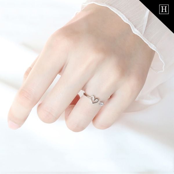 Nhẫn bạc nữ " Trái Tim Vĩnh Cửu "