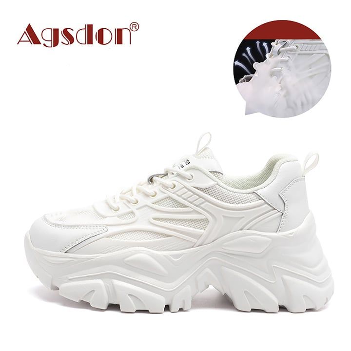 Giày thể thao nữ đế cao Agsdon 221077
