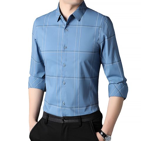 Áo sơ mi công sở nam dài tay kẻ sọc  SOL-7936
