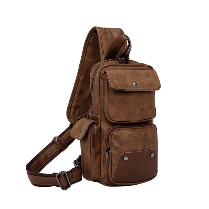 Túi đeo ngực nam kiểu dáng thể thao da năng