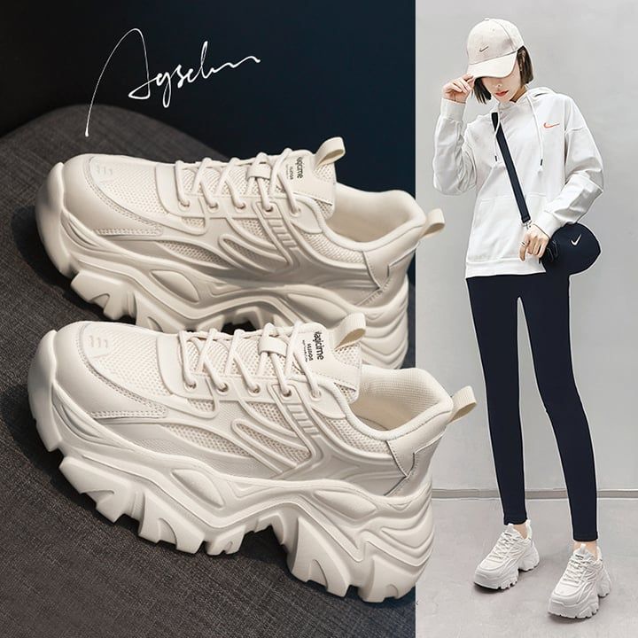 Giày thể thao nữ đế cao Agsdon 221077