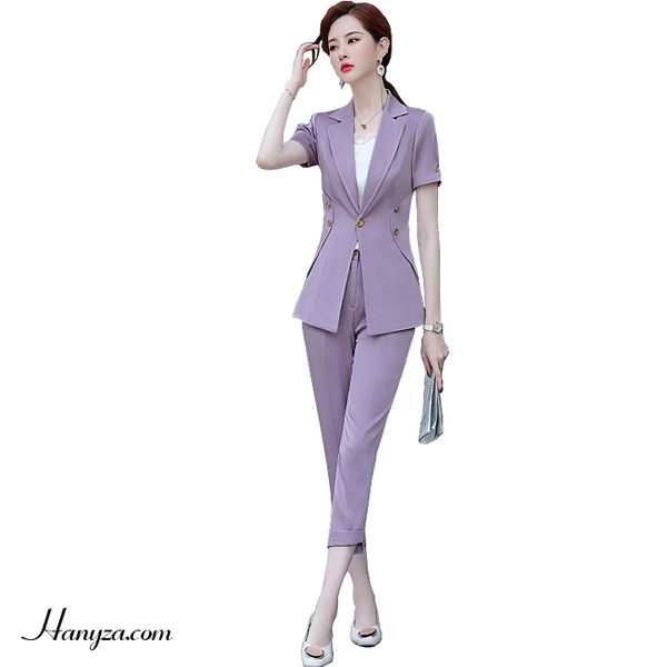 Bộ Vest nữ ngắn tay quần ống cộc