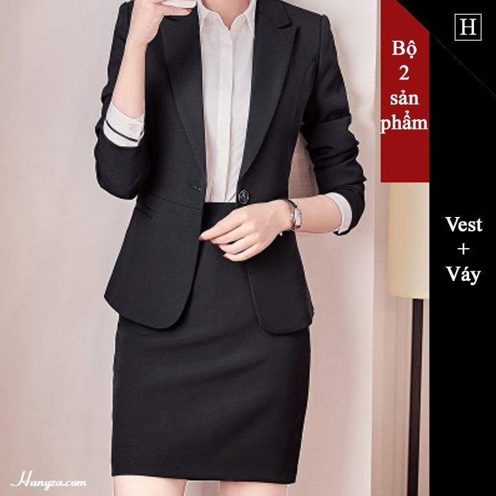 Bộ Công sở nữ 5 bộ ( Vest + Sơ mi + Váy + Gile + Quần âu )