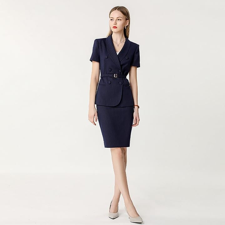 Mã B539 áo khoác vest nữ dáng ngắn cao cấp kẻ sọc phong cách hàn quốc  ChamCham Shop